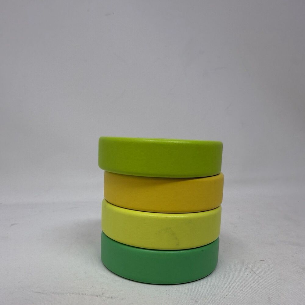Lovevery Twist & Pivot Pattern Puzzle Replacement 4 Pieces Green Stacking Toy